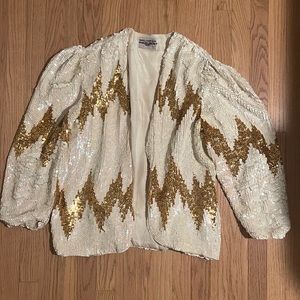 Iridescent and Gold Sequin Jacket